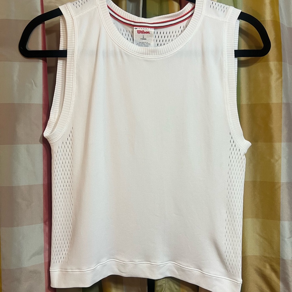Wilson Women's White Mesh Tank Top
